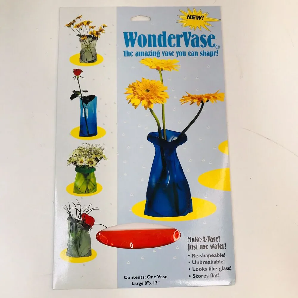 Wonder Vase, Reusable Flower Vase Shape & Reshape, Crystal Red Tint